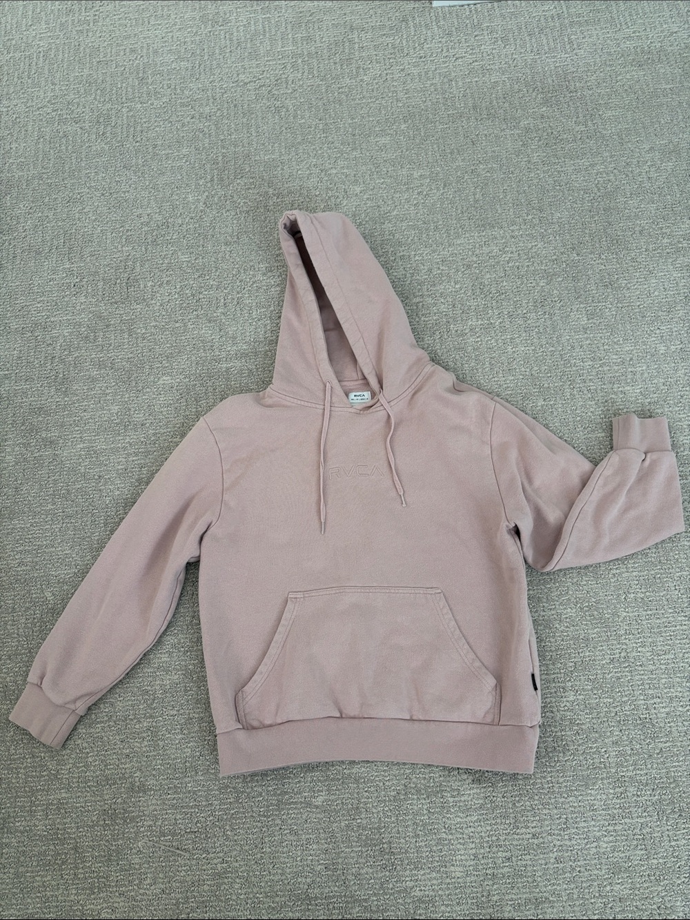 RVCA Women's Hooded Pullover Sweatshirt - dusty pink
